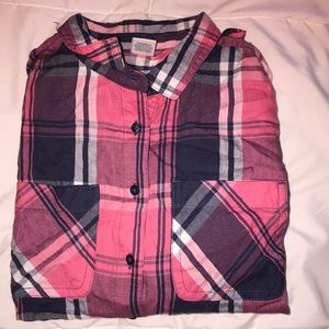 NWT Girls Rose Plaid Shirt